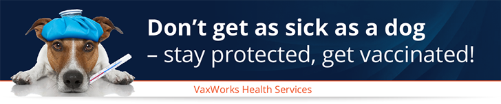 Don't get sick as a dog. Stay protected, get vaccinated.